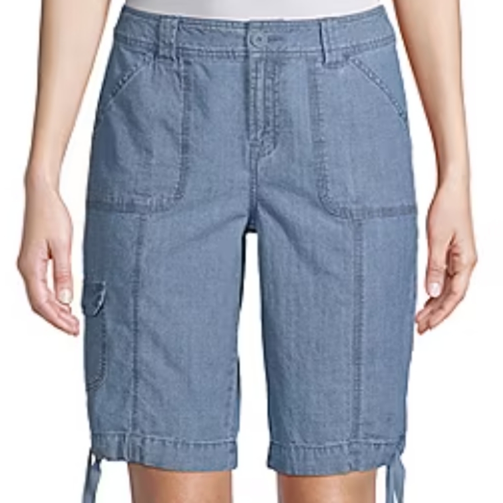 St.Johns Bay Women's Blue Sm. Cargo Shorts